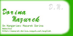 dorina mazurek business card